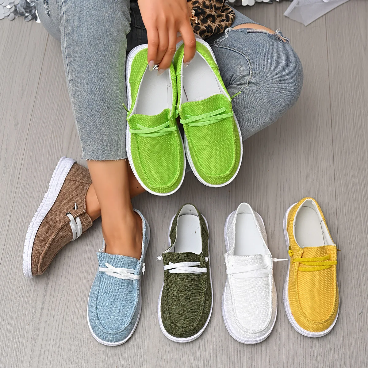 Damen Sportschuhe – Modische Flache Sneaker | Bequeme Freizeitschuhe für Jeden Tag – Bild 6
